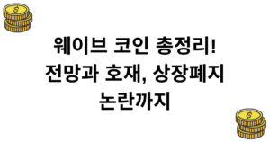 웨이브 코인 총정리! 전망과 호재, 상장폐지 논란까지