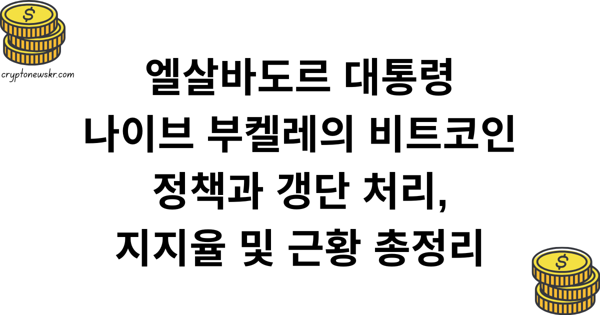 엘살바도르 대통령 나이브 부켈레의 비트코인 정책과 갱단 처리, 지지율 및 근황 총정리